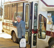 Photo of bus passenger
